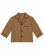 Brown Co-ord Kids Night Suit – top detail view 2