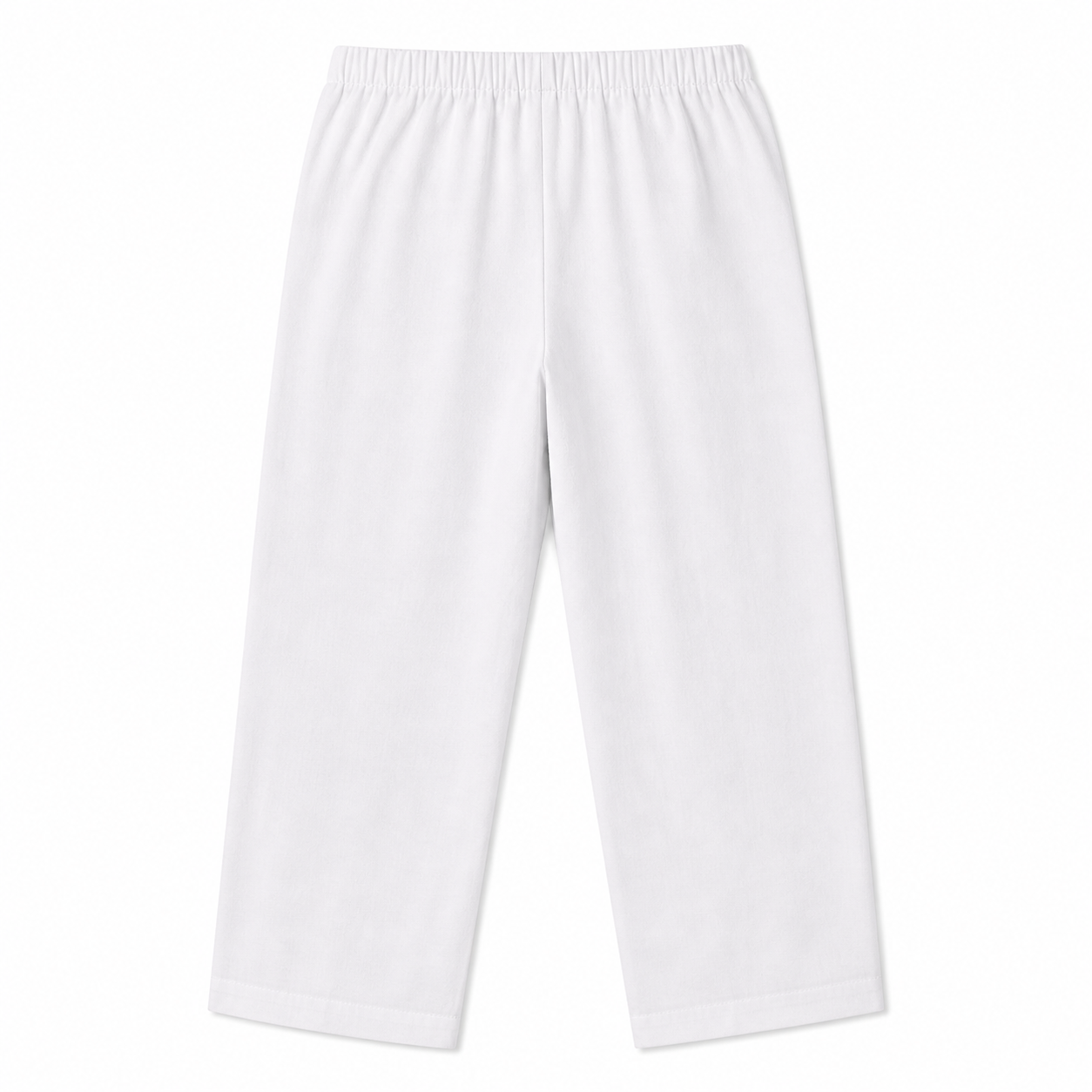 White pants on a white background