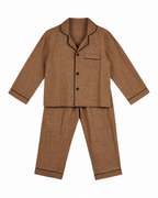 Brown Co-ord Kids Night Suit – complete set flat lay