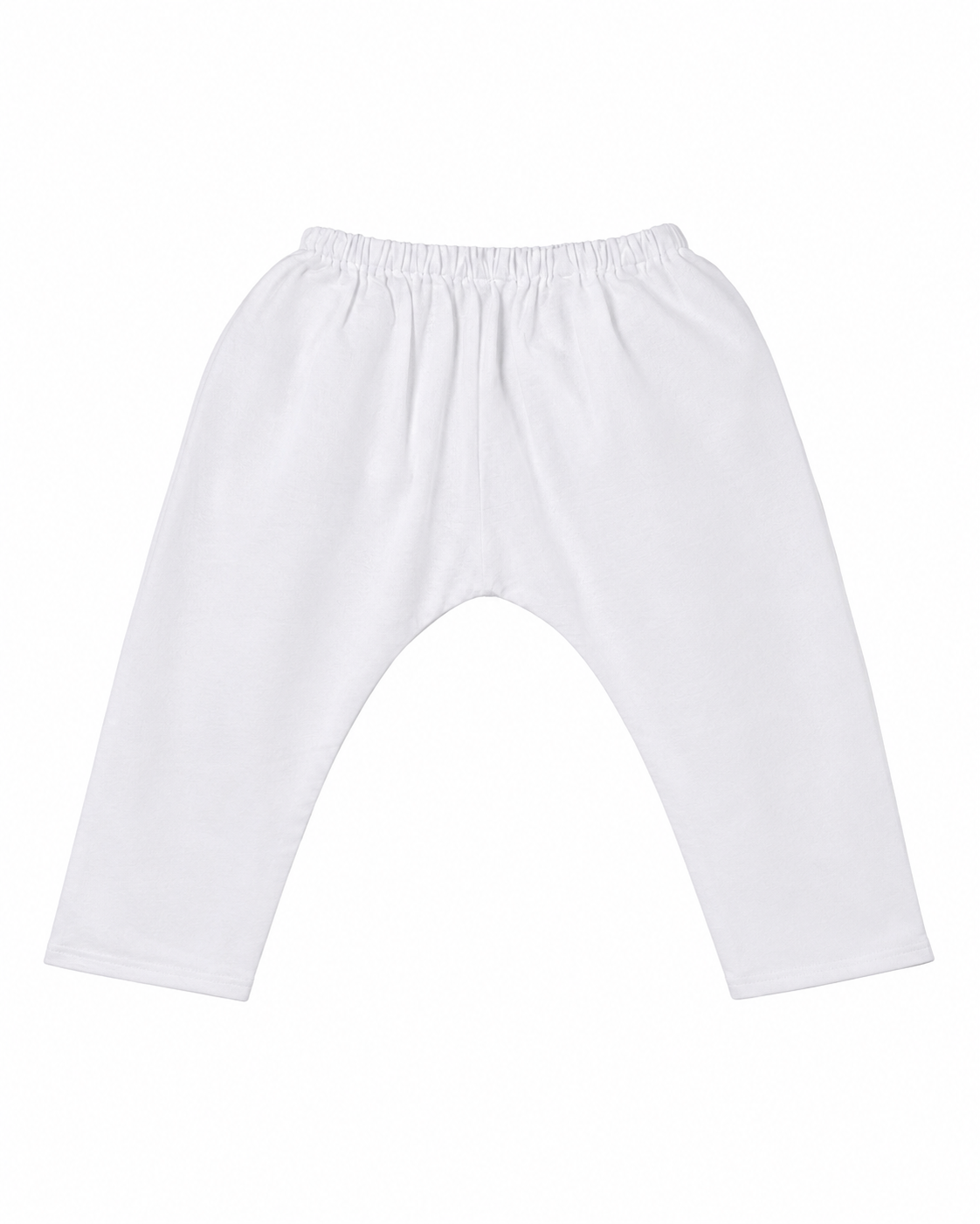 White baby pants on a white background