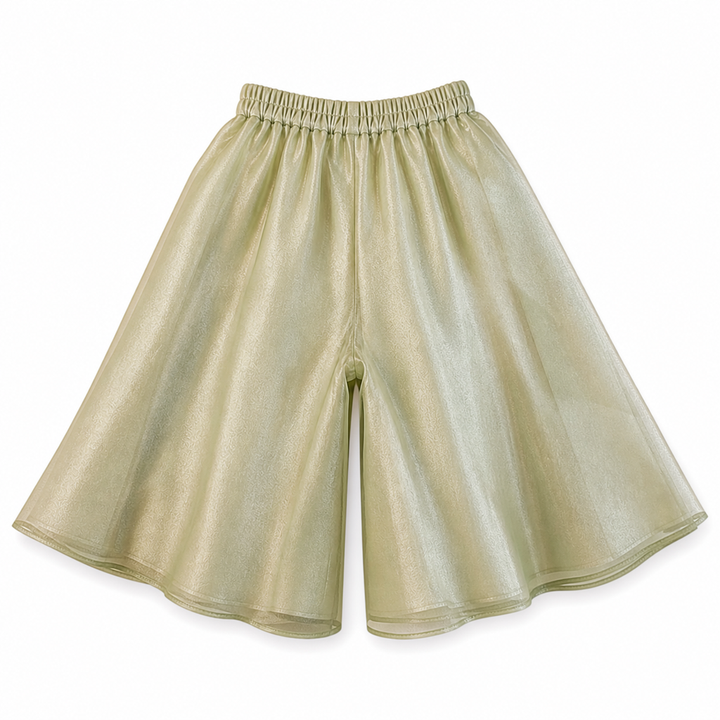 Light olive green palazzo pants by Miniminks