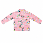 Pink panda and rainbow print pajama shirt by Miniminks