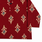 Maroon printed kurta back view by Miniminks