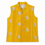Yellow Koti with floral prints