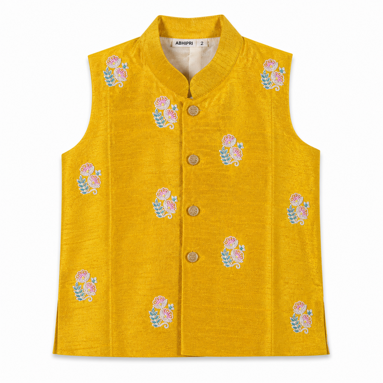 Yellow Koti with floral prints