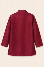 Back view of ruby red boys kurta