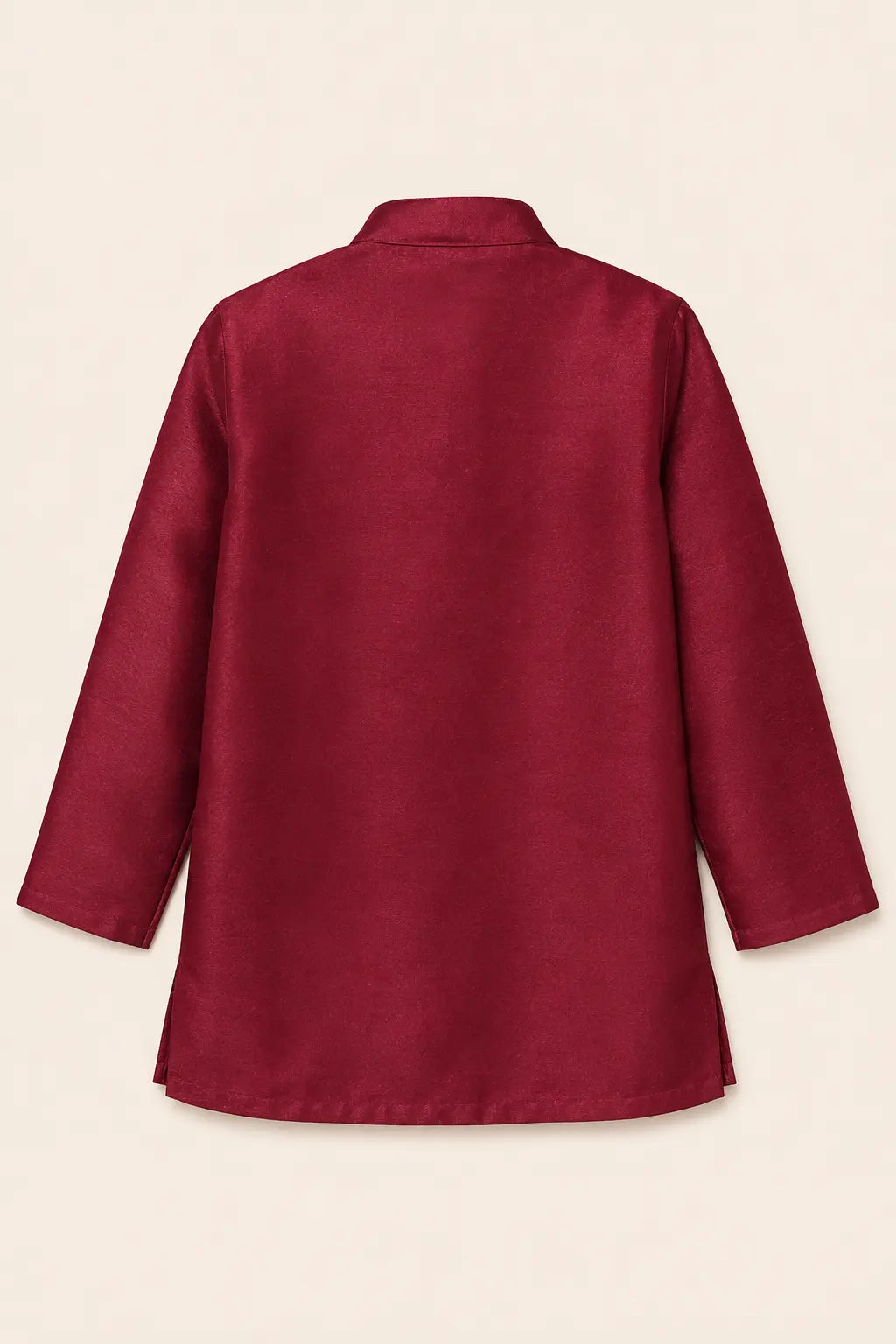 Back view of ruby red boys kurta